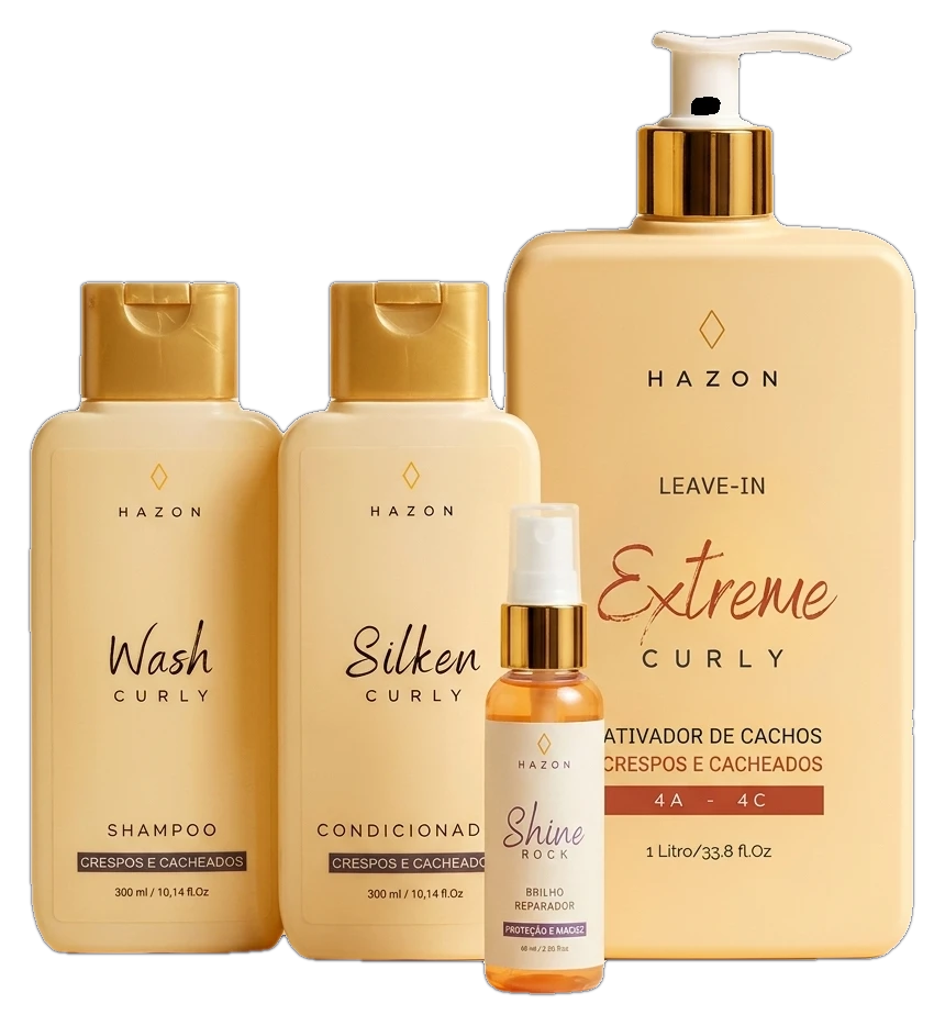 Kit HAZON Curvatura 4A–4C com definição duradoura EXTREME CURLY
