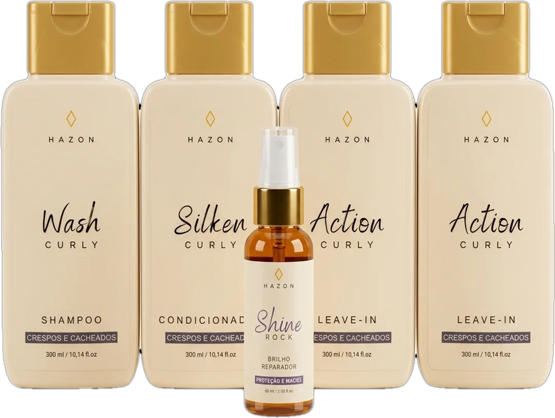 KIT CURLY 5: Hidratação Completa e Brilho Intenso para Seus Cachos