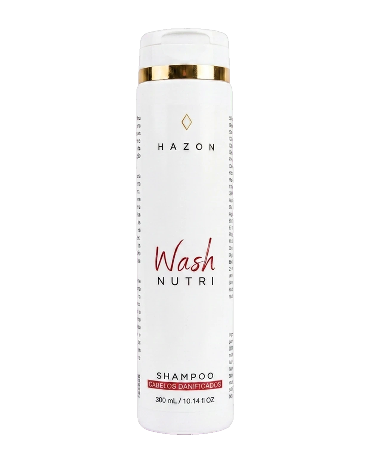 Shampoo HAZON Cabelos Naturais e Danificados WASH NUTRI 300ml