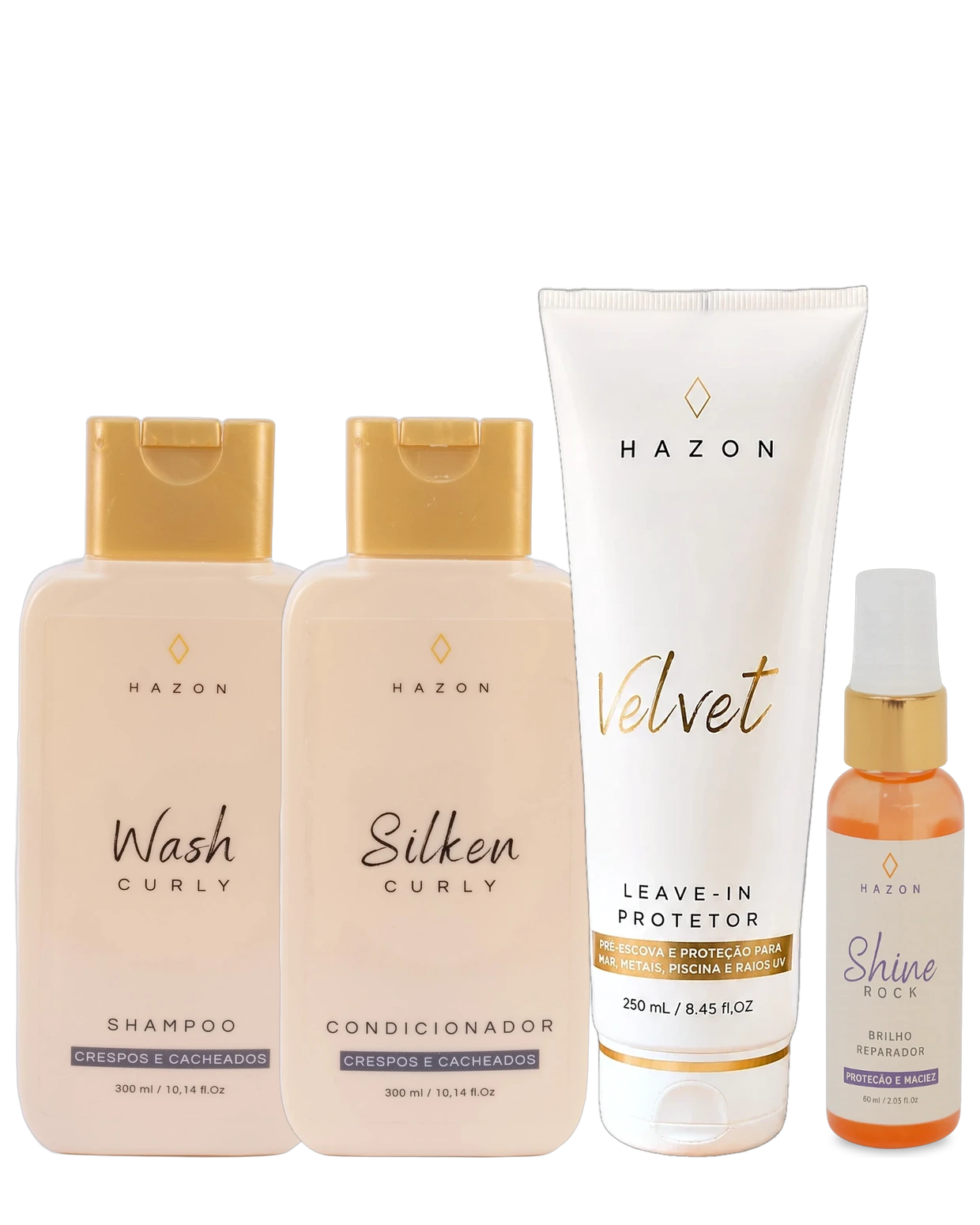 KIT VELVET CURLY COMPLETO: Definição, Proteção e Brilho