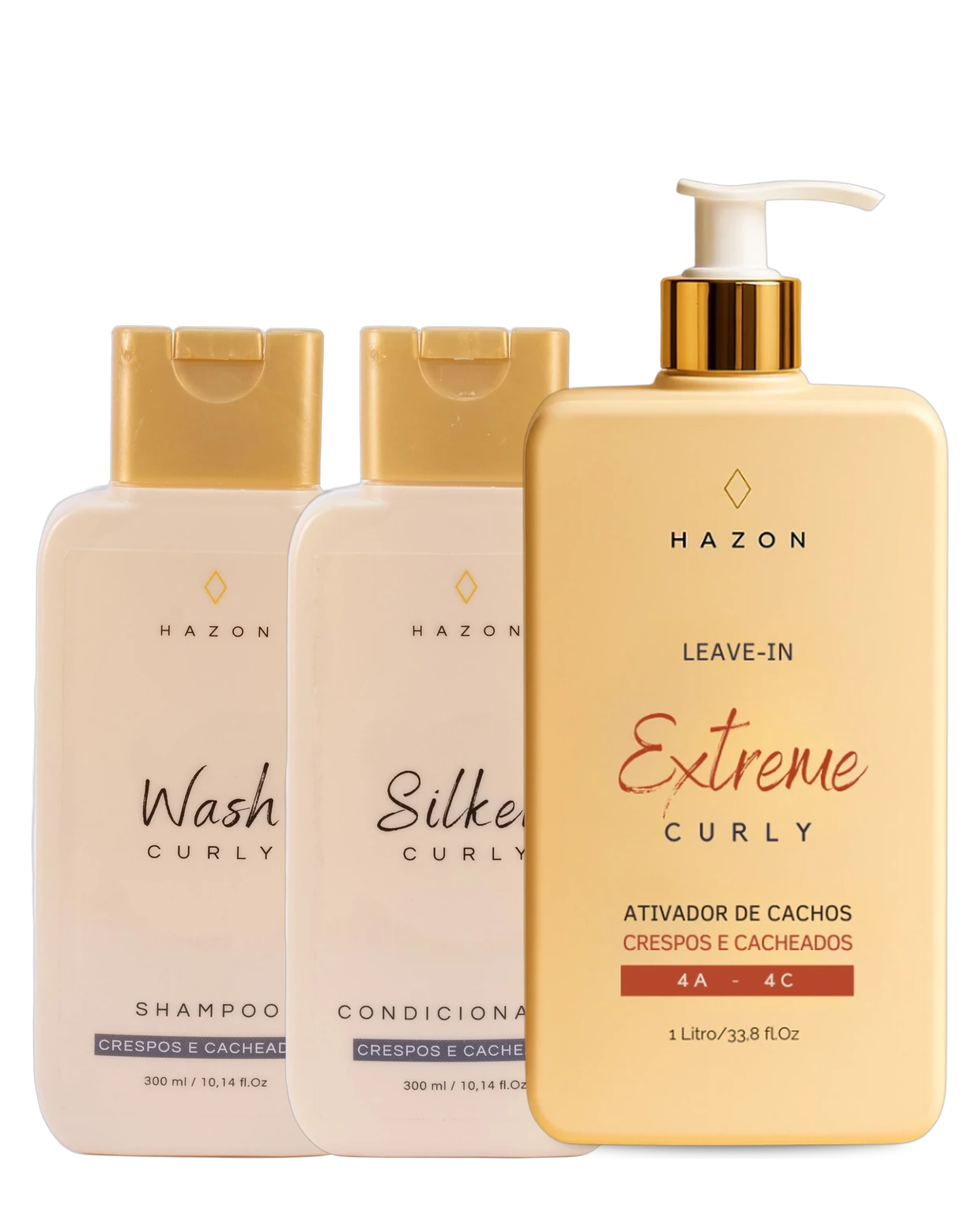 Kit HAZON Curvatura 4A–4C com definição duradoura EXTREME CURLY